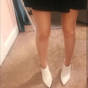 White Slingback Mules